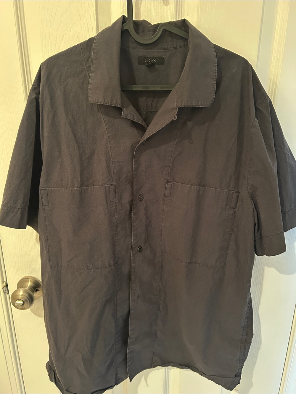 COS Short-Sleeve Short in Charcoal